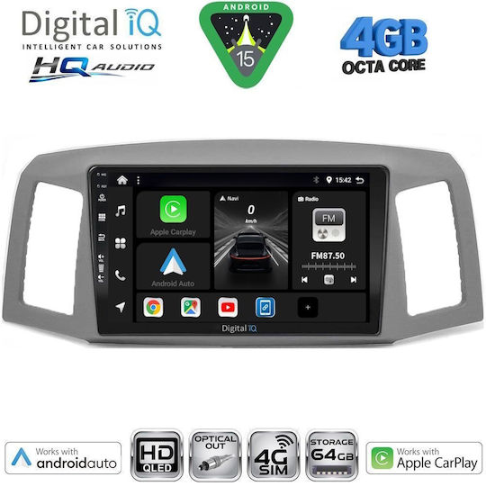 Digital IQ Car Audio System for Jeep Grand Cherokee 1999-2004 (Bluetooth/USB/WiFi/GPS/Apple CarPlay/Android Auto) with 9" Touch Screen