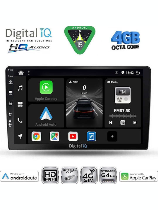 Digital IQ Car Audio System for Kia Ceed 2006-2009 Bluetooth USB WiFi GPS Apple CarPlay Android Auto with 9" Touch Screen
