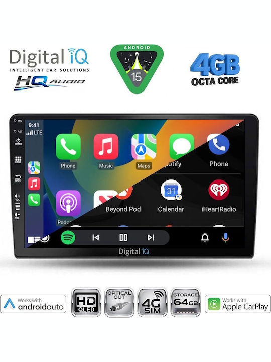 Digital IQ Car Audio System for Kia Ceed 2006-2009 Bluetooth USB WiFi GPS Apple CarPlay Android Auto with 9" Touch Screen