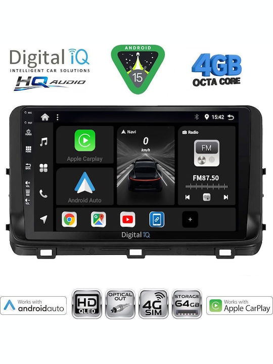 Digital IQ Car Audio System for Kia Ceed 2006-2009 Bluetooth USB WiFi GPS Apple CarPlay Android Auto with 9" Touch Screen