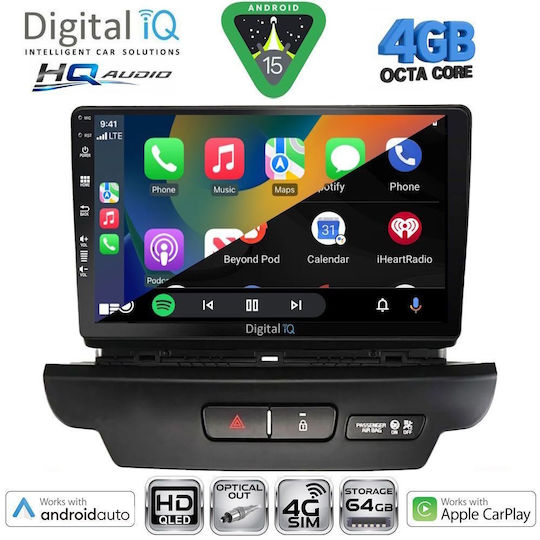 Digital IQ Ηχοσύστημα Αυτοκινήτου για Kia Ceed 2006-2009 (Bluetooth/USB/WiFi/GPS/Apple-Carplay/Android-Auto) με Οθόνη Αφής 9"
