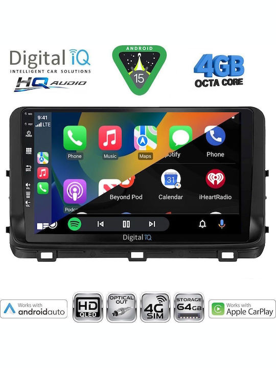 Digital IQ Car Audio System for Kia Ceed / XCeed 2018-2022 (Bluetooth/USB/WiFi/GPS/Apple CarPlay/Android Auto) with 10" Touch Screen