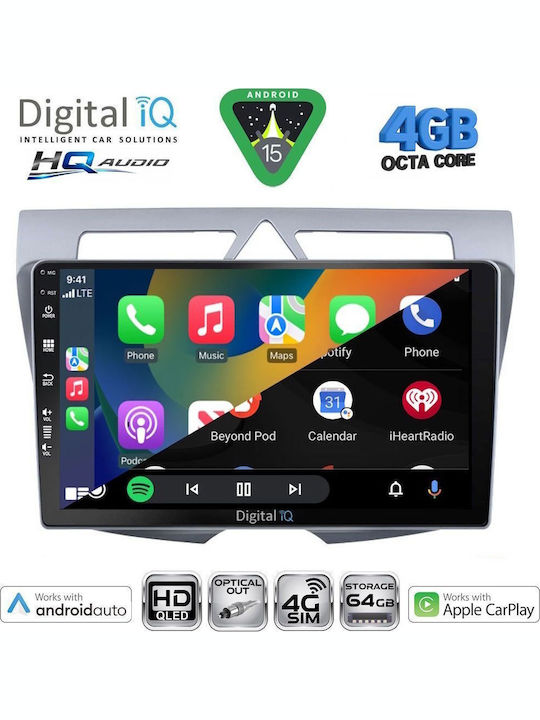 Digital IQ Car Audio System for Kia Picanto 2008-2011 Bluetooth USB WiFi GPS Apple CarPlay Android Auto with 9" Touch Screen