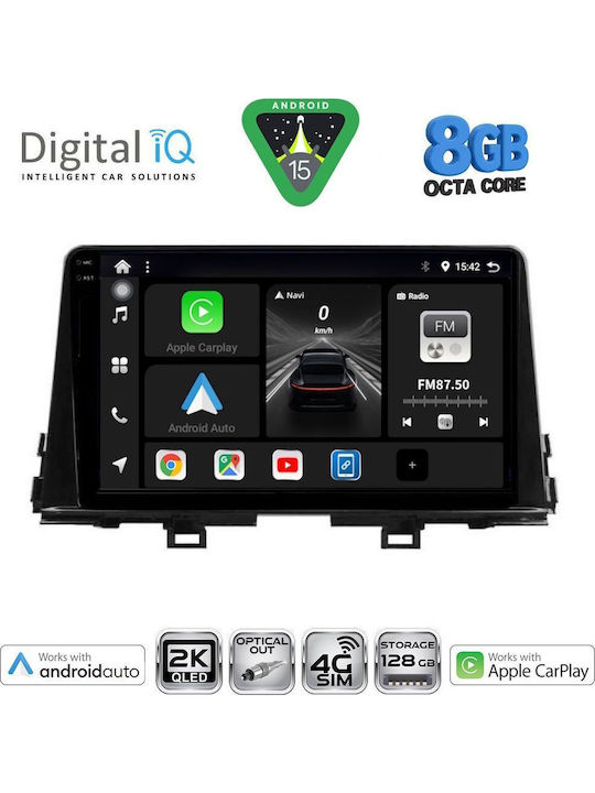 Digital IQ Car Audio System for Kia Picanto 2021 with Touch Screen 9" Digital IQ BXK 19310 CPAA Bluetooth USB Wi-Fi GPS Apple CarPlay Android Auto