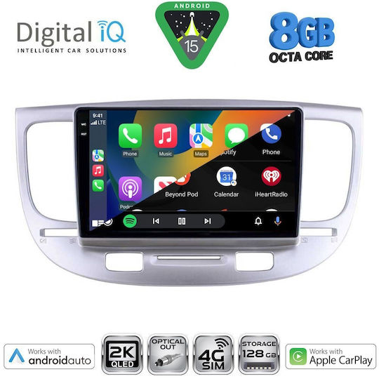 Digital IQ Ηχοσύστημα Αυτοκινήτου για Kia Picanto 2021 (Bluetooth/USB/WiFi/GPS/Apple-Carplay/Android-Auto) με Οθόνη Αφής 9"