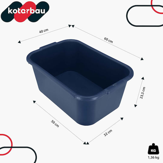 Kotarbau Plastic Mop Bucket Capacity 45lt Blue
