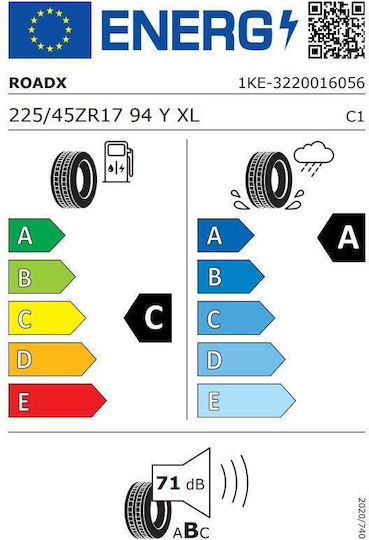 RoadX 225/45R17 94YY Sommerreifen Autoreifen