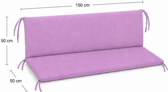 Pucioasa Perna Swing Cushion Pentru Grădină Cu Spătar Lila 50x150cm