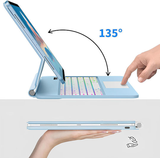 Flip Cover Ανθεκτική με Πληκτρολόγιο (Ipad Air 13 M2 2024)