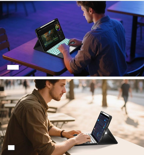 Flip Cover cu Tastatură Neagră (iPad 10, 10,9 și 2022)
