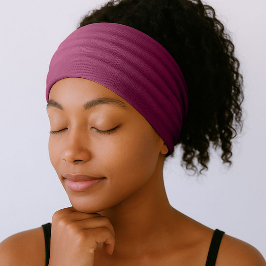 Crossed Headband Hair In Soft Cotton Refined Purple Purple