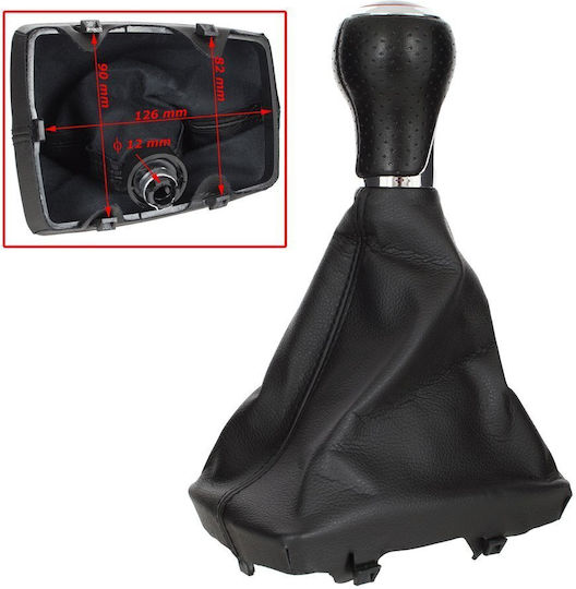 Audi A5 8t 07-16 Mâner Schimbător Viteze 6 Trepte Negru + Crom + Manșoane Negre Cusătură Neagră