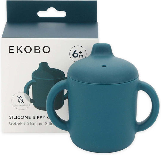 Ekobo Baby Sippy Cup Silicone with Handles Blue