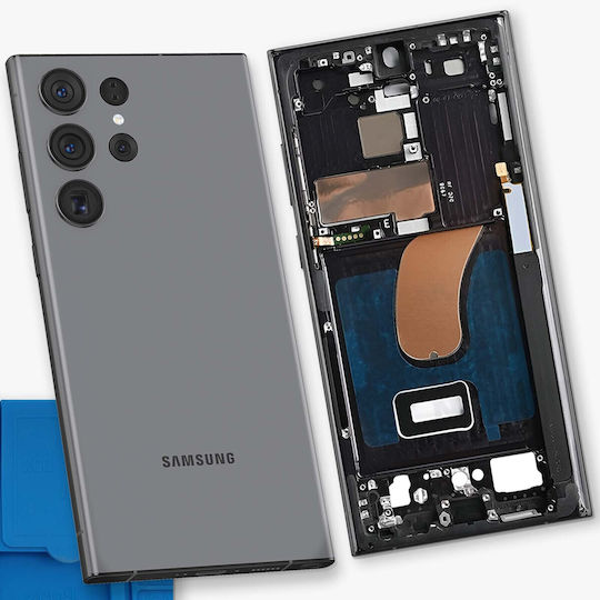 Clappio Replacement Central Chassis Samsung Galaxy S23 Ultra Grey