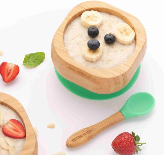 Eco Rascals Σετ Φαγητού από Bamboo με Αντιολισθητική Βάση Μπεζ 2τμχ