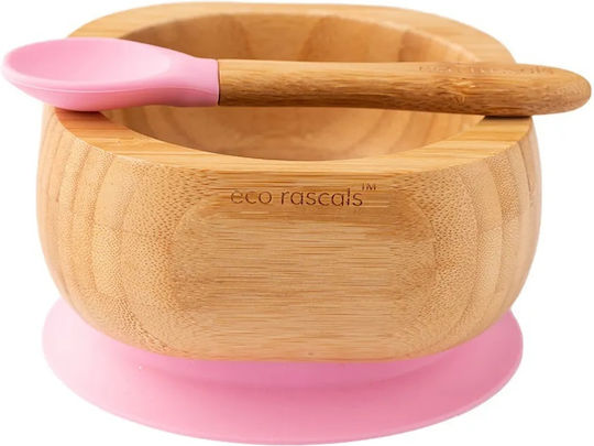Eco Rascals Bamboo Feeding Set with Anti-Slip Base Beige 2pcs