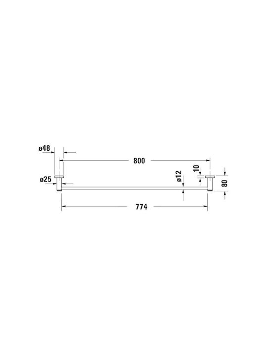 Duravit Wall Mounted with Screws Silver