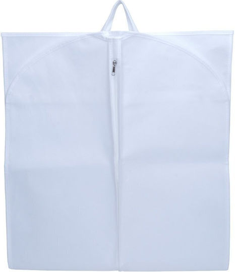 Humero Husă Din Plastic Pentru Depozitare Costum Rochii Haine Albă 60x130cm 3 Bucăți