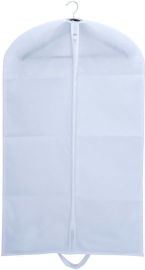 Humero Husă Din Plastic Pentru Depozitare Costum Rochii Haine Albă 60x130cm 3 Bucăți