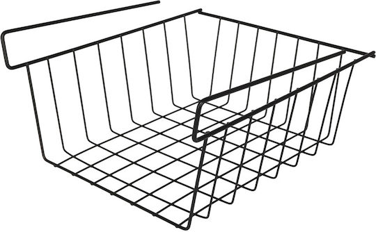 Vilde Hanging Metal Shelf 27.5x25x14cm 2 Pieces Black