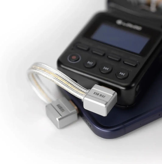 Ddhifi Tc19ll L-Оформен Кабел Usb-C Към Usb-C Otg От Чисто Сребро Флагмански Hifi Цифров Сигнален Кабел 8.5см