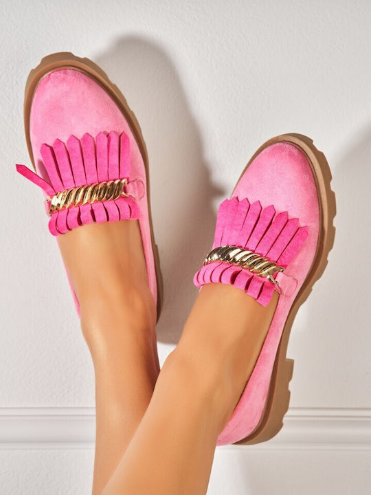 Mocasini Dama În Culoare Fuchsia