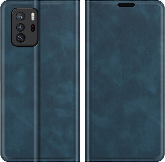 Tel1 Xiaomi Poco X3 GT Retro-Skin Business Magnetic Suction Book Case Dark Blue