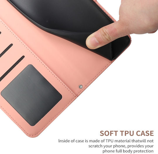 Tel1 Xiaomi Poco C65 Xiaomi Redmi 13c 4g/5g Skin Feel Butterfly Embossed Book Case Pink