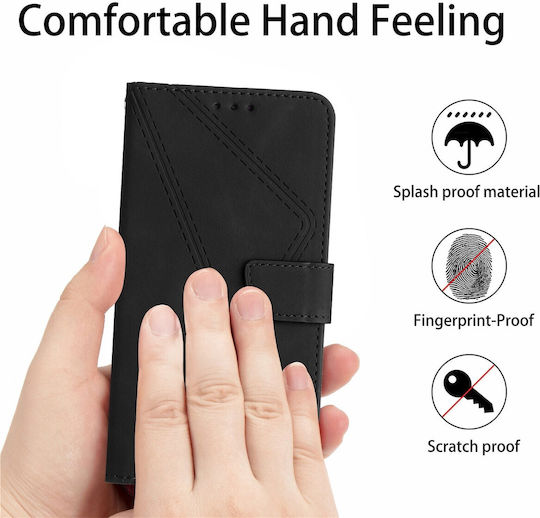 Tel1 Tcl 40 Nxtpaper 4g Tcl 50 Se Stitching Embossed Θήκη Βιβλίο Black