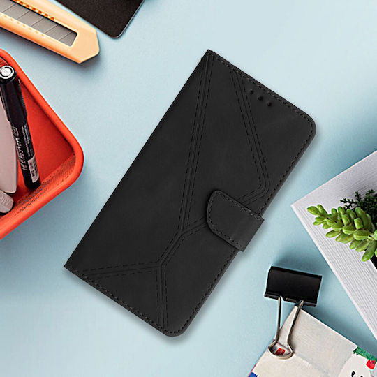 Tel1 Tcl 40 Nxtpaper 4g Tcl 50 Se Stitching Embossed Θήκη Βιβλίο Black