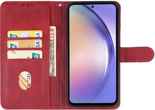 Tel1 Samsung Galaxy A55 5g Калъф Книга Бордо