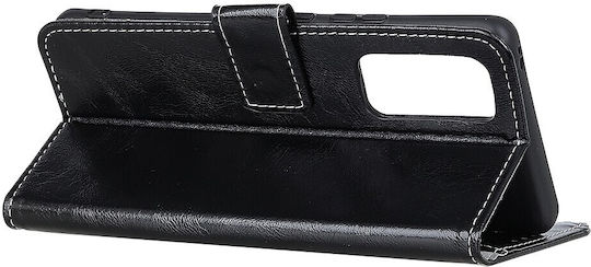 Tel1 Huawei P Smart 2021 Retro Crazy Horse Handyhülle Buch Schwarz