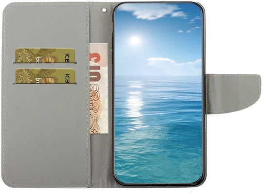 Tel1 Samsung Galaxy A55 5g Colored Drawing Pattern Book Case Design