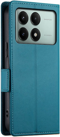 Tel1 Xiaomi Poco X6 Pro 5g Global Side Buckle Mobile Phone Case Book Blue