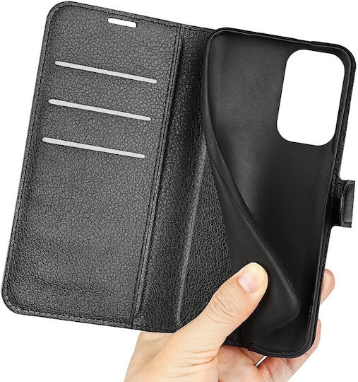Tel1 Xiaomi Redmi Note 11 Pro+ 5G Litchi Texture Horizontal Book Mobile Phone Case Black