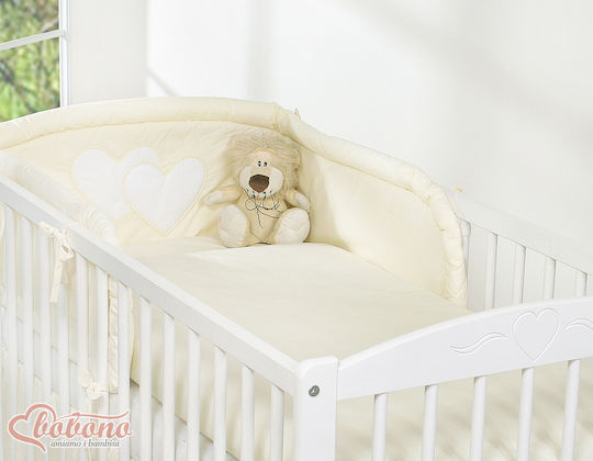 Bobono Σετ Κούνιας Cream Hearts 3τμχ