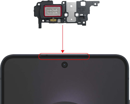 Clappio Difuzor Intern Difuzoare De Telefon Mobil Galaxy S25 Edge Înlocuire Audio Apel Negru