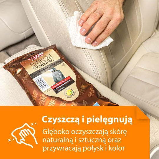 Moje Auto Pânze din Microfibră de Curățare pentru Tapițerie - Piele Auto Galbene 24 Bucăți