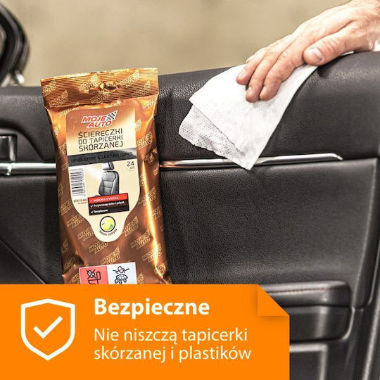 Moje Auto Pânze din Microfibră de Curățare pentru Tapițerie - Piele Auto Galbene 24 Bucăți