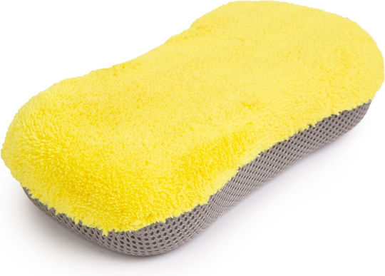 Burete Auto din Microfibră 230x110x55 Mm Burete Spălare Mașină Abrasiv Pentru Insecte Galben