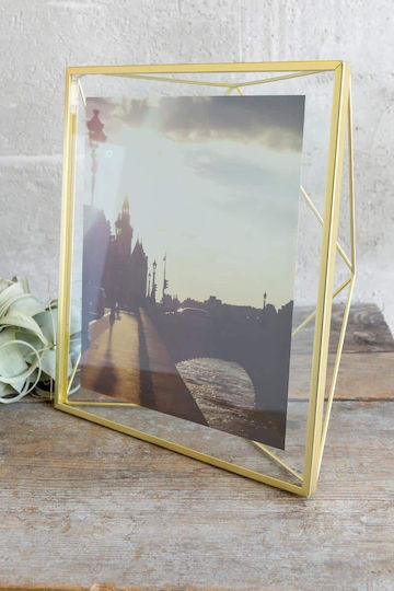 Umbra Prisma Metal Photo Frame with Gold Frame 3 Pieces