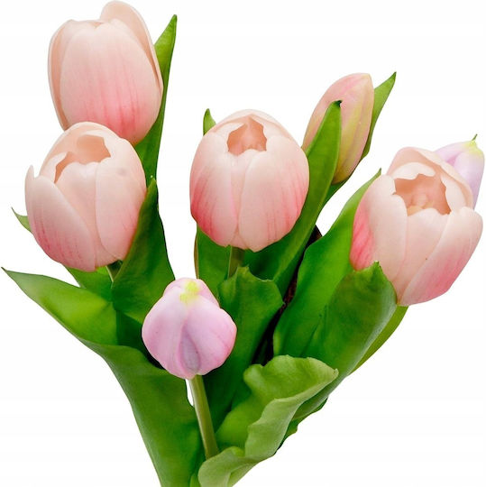 Blumenstrauß aus Rosa Tulpen 31cm Saska Garden