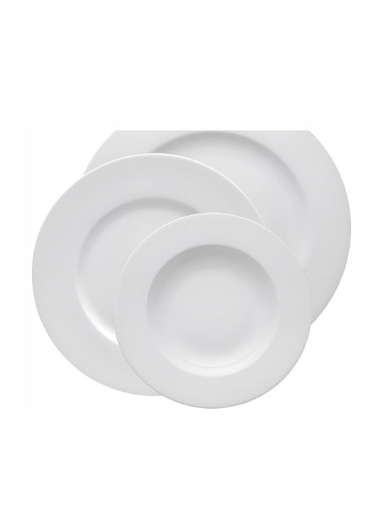 Lubiana Roma White Porcelain Dinnerware Set 40pcs