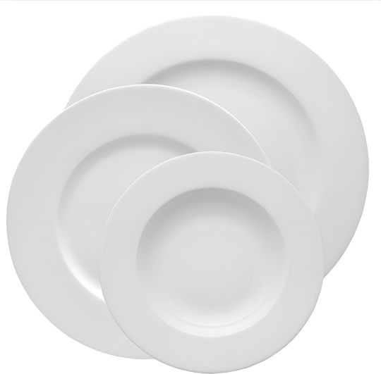 Lubiana Roma White Porcelain Dinnerware Set 40pcs