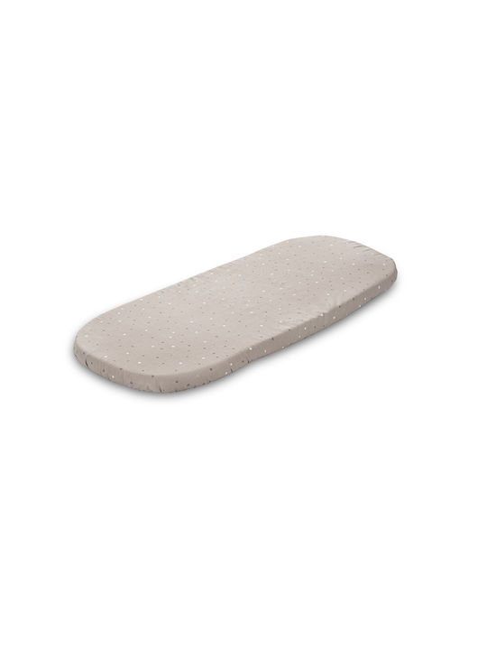 Lorelli Baby Crib Sheet Cotton Fitted Beige 90x50cm