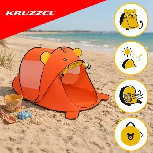 Kruzzel Cort De Plajă Pop Up Pentru Copii Bej