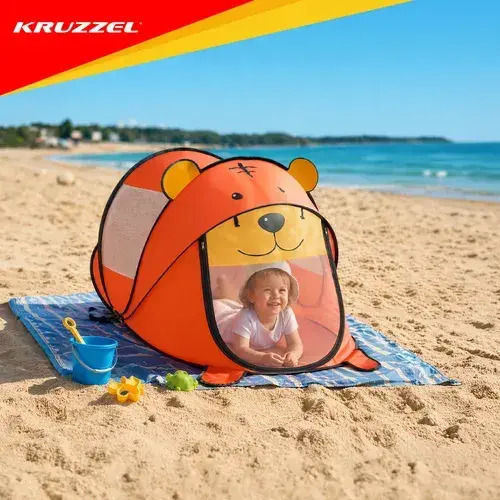 Kruzzel Cort De Plajă Pop Up Pentru Copii Bej