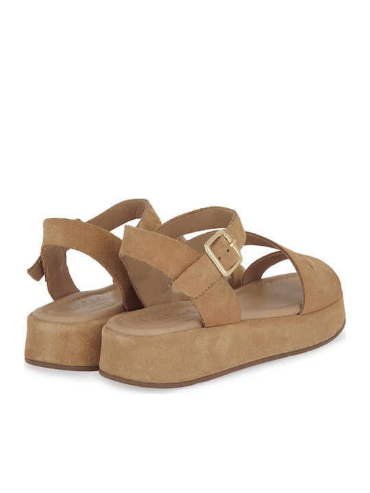 Γυναικεία Σανδάλια Flatforms Καφέ