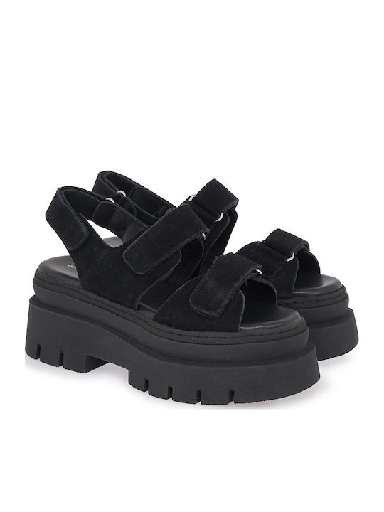 Γυναικεία Σανδάλια Flatforms Μαύρα