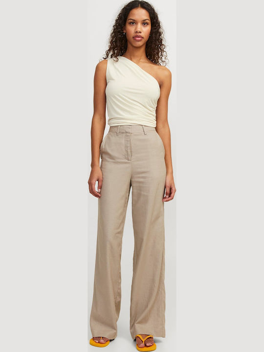 Women's Blouse One Shoulder Ecru